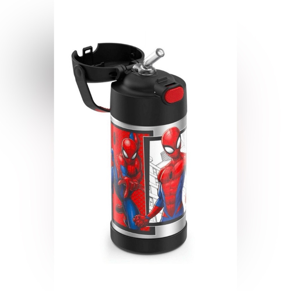 Thermos Spider-Man Red Black Stainless Steel Kids Bottle